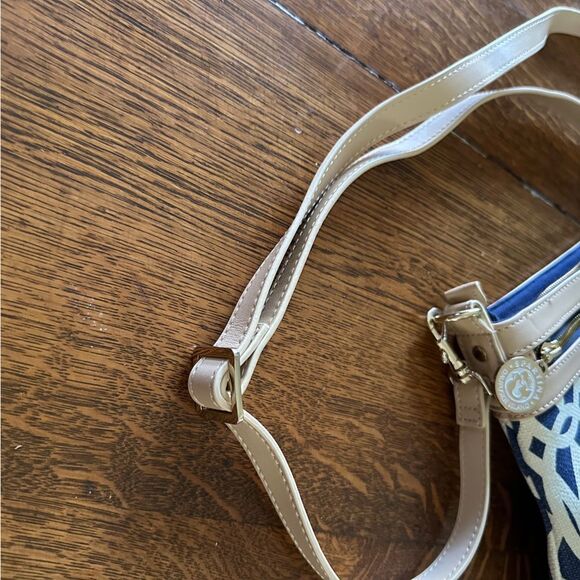 Spartina 449 Blue and Cream Crossbody Bag - Picture 8 of 10